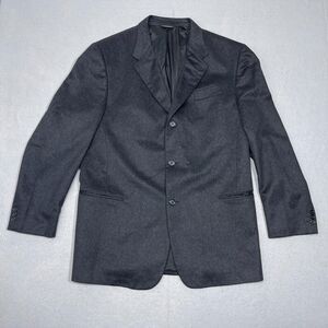 Donna Karan 100% Cashmere Luxury Sport Coat Men 40R Gray‎ Blazer Made in Italy